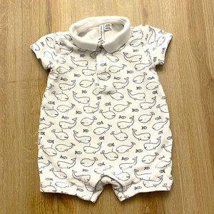 Janie and Jack Whale Onesie